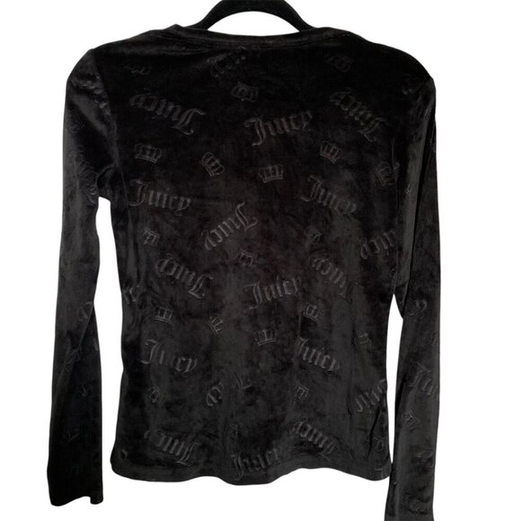 Juicy Couture Black Long Sleeve Sleep Top - Picture 2 of 4